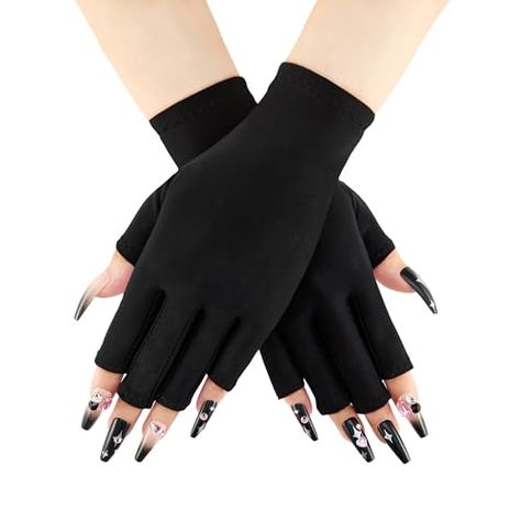 Uv Gloves, Moisturizing Gloves, Black Fingerless Gloves, Nail Dryer, Nail Lamp, Vibrant Purple, Hand Care, Homestuck, Men's Grooming