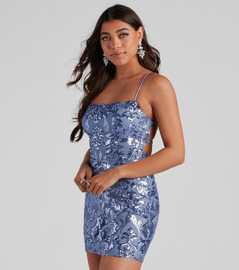 Dark blue homecoming dress