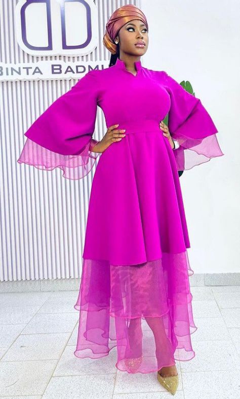 Chiffon Dress Casual Nigeria, Material Styles For Ladies, Free Gown, Gown For Ladies, Material Styles, Chic Dress Classy, Short African Dresses, African Inspired Clothing, Elegant Dresses Classy