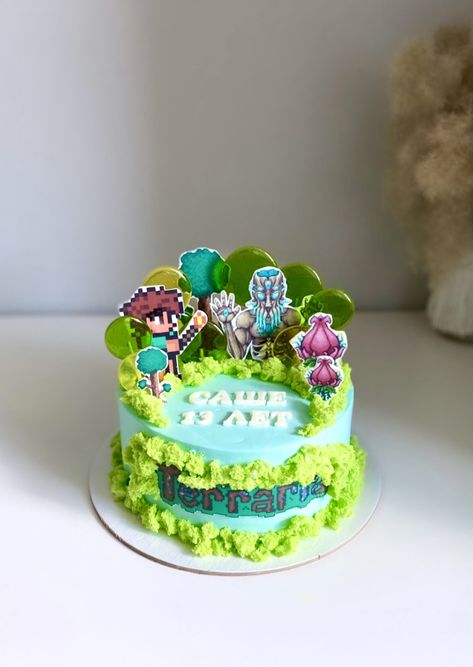 Terraria Cake, Birthday Inspo, Terraria, Terrarium, Birthday Cake, Collage, Cake, Birthday, Quick Saves