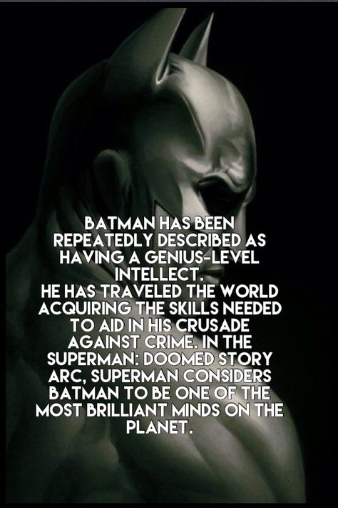 Batman facts dc comics Batman Lifestyle, Batman Facts, Dc Facts, Dc Comics Facts, Comic Facts, Batman Quotes, Superhero Facts, Dr Fate, Marvel Facts