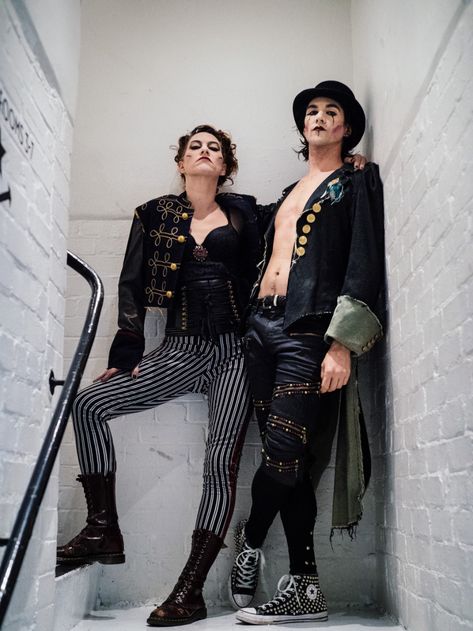 There Will Be Some Introspection — On The Road with Amanda Palmer 1940s Burlesque, Circus Inspired Outfit, Brian Viglione, Dark Cabaret, Wardrobe Overhaul, Dresden Dolls, Red Leather Boots, Strange Music, Theatre Design