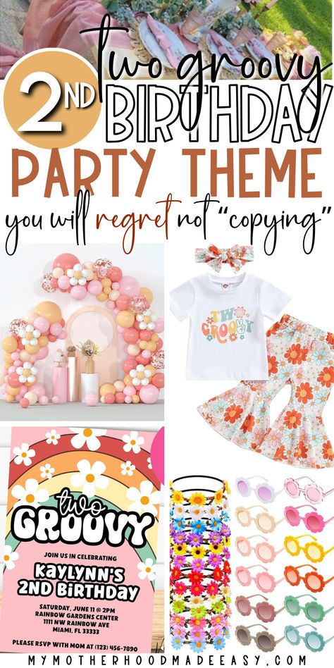 Groovy Birthday Party Ideas, Groovy Birthday Theme, Two Groovy Birthday Party, Birthday Theme Ideas, Birthday Party Theme Ideas, Two Groovy Birthday, Groovy Birthday Party, Two Groovy, Party Theme Ideas