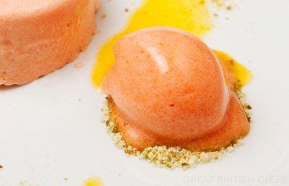 Blood Orange Sorbet Recipe - Great British Chefs Orange Sorbet Recipe, Prosecco Sorbet, Lemon Sorbet Recipe, Citrus Sorbet, Passion Fruit Sorbet, Beer Jelly, Orange Mousse, Sorbet Recipe, Orange Sorbet