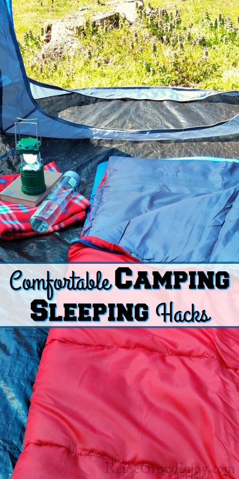 Worried about comfortable sleeping will be while you are camping? Check out these comfortable camping sleeping hacks before you go. Camping Sleeping Hacks, Zelt Camping Hacks, Tent Hacks, Zelt Camping, Sleeping Tips, Camping Hacks Food, Tent Camping Hacks, Sleeping Hacks, Camping Diy