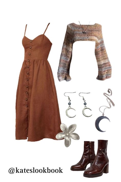 Boho Autumn Aesthetic, Bohemian Core Outfits, Boho Core Outfits, Bohemian Asethic Outfits, Bohemian Style Winter Fall Outfits, Cozy Party Outfit, Hozier Outfit Inspiration, Mountaincore Outfit, College Core Aesthetic Outfits