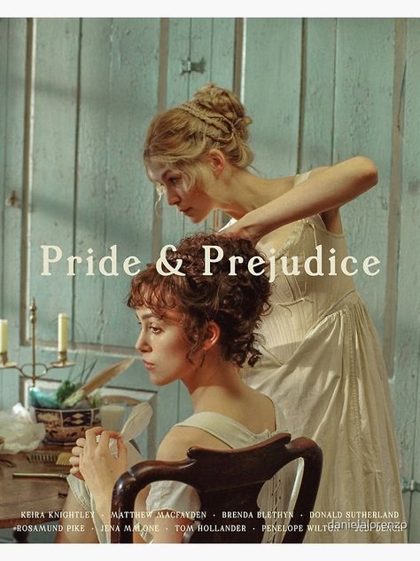 "Pride & Prejudice Movie Poster" Photographic Print for Sale by danielalorenzo | Redbubble Pride And Prejudice Print, Pride And Prejudice Movie Poster, Pride And Prejudice Poster, Pride And Prejudice Movie, Pride & Prejudice Movie, Linen Board, Pride Prejudice, Room Pictures, Collage Wall