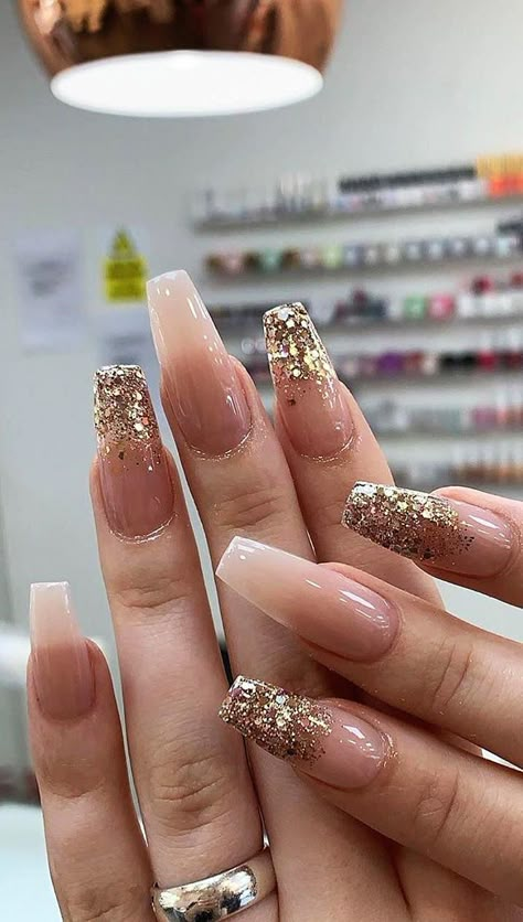 Nail Design Glitter, Nail Art Pictures, New Nail Designs, Long Nail Designs, Nail Design Inspiration, French Nail Designs, Hello Ladies, Nail Design Ideas, New Nail