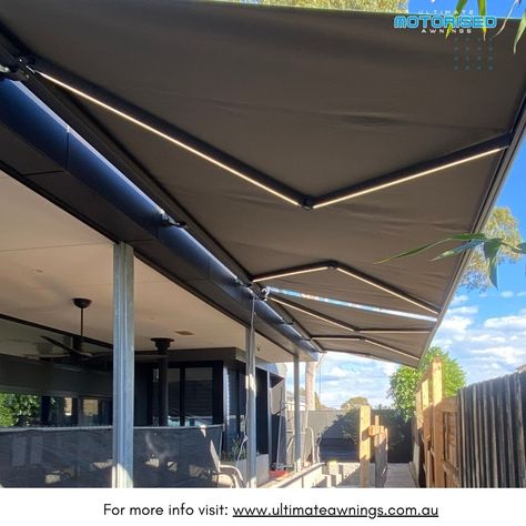 Elevate your poolside experience with our Deluxe Awning, the perfect addition to create a shaded oasis. With its motorised operation and built-in LED lights, it offers both style and functionality, making it an ideal choice for any outdoor space. Reach out to us at sales@ultimateawnings.com.au to discover how this solution can make your pool area perfect for relaxation and entertainment. Covered Decks, Pool Area, Outdoor Areas, Outdoor Area, Exquisite Design, Outdoor Living Space, Awning, Customer Satisfaction, Outdoor Space