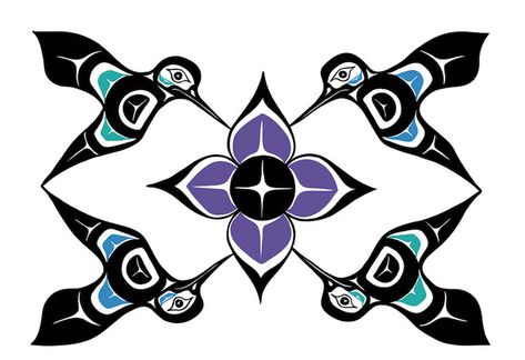 Salish Art, Northwest Pacific, Coast Salish, Native Artwork, Haida Art, Hummingbird Art, Northwest Coast, Canadian Art, Indigenous Art