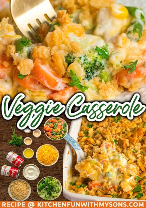 Veggie Squares, Baked Veggie Casserole, Veggie Cheese Casserole, Thanksgiving Vegetable Casserole, Veg All Recipes, Best Vegetable Casserole Recipes, Cheesy Veggie Casserole, Vegetable Casserole Side Dishes, Crockpot Vegetable Casserole