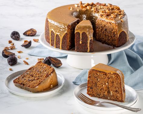 Caramel Glaze Recipe, Creme Brulee Cake, Fluffy Chocolate Cake, Fig Preserves, Fig Cake, Date Cake, Ocracoke Island, Cake Layers, Spice Cake