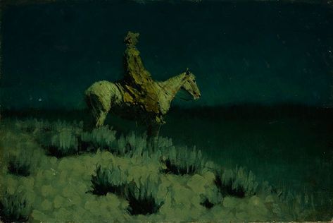 The Colors of Night: Color Strategies for Painting Landscape Nocturnes Color Of Night, Frederic Remington, Moonlight Painting, Western Landscape, Brooklyn Museum, Cowboy Art, Night Painting, Traditional Paintings, In The Desert