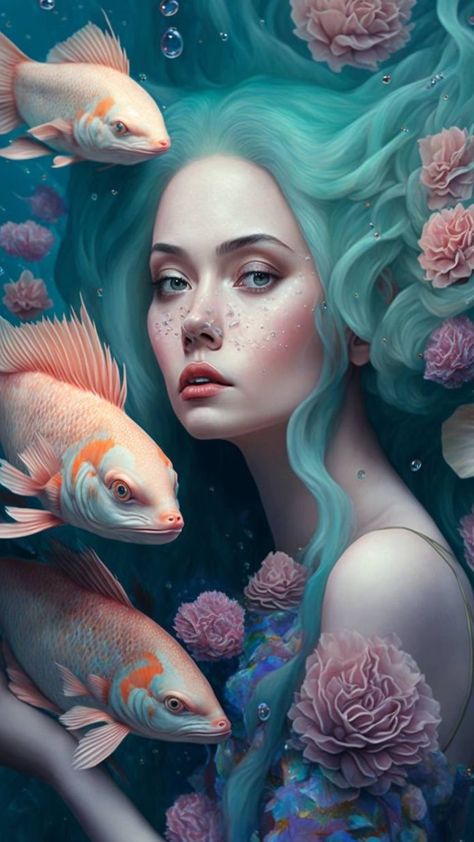 Painting Concepts, Mermaid Queen, Olympian Gods, Underwater Portrait, Mermaids And Mermen, Deviant Art, Beautiful Mermaids, Doll Ideas, Mermaid Art