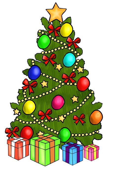 Christmas Clipart Free, Animated Christmas Tree, Amazing Christmas Trees, Christmas Tree Drawing, Christmas Tree Images, Cartoon Christmas Tree, Christmas Tree Pictures, Christmas Tree With Presents, Christmas Tree Clipart