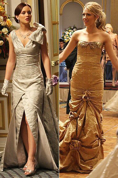 Blair Serena Gossip Girl Dresses, Serena Van Der Woodsen Style, Mode Gossip Girl, Estilo Blair Waldorf, Estilo Gossip Girl, Cotillion Dresses, Blair Waldorf Outfits, Blair And Serena, Serena Dress