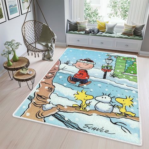 Peanuts Charlie Brown Snoopy, Peanuts Charlie Brown, Charlie Brown Snoopy, Area Rug Living Room, Snoopy Woodstock, Charlie Brown Christmas, Charlie Brown Peanuts, Charlie Brown And Snoopy, Living Room Area Rugs