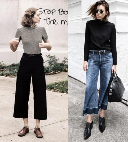 Doc Martens Style, Models Off Duty Style, Cropped Flare Pants, Oxford Brogues, Cropped Wide Leg Jeans, Wide Leg Cropped Pants, Interesting Information, Flare Leg Pants, Cropped Flares