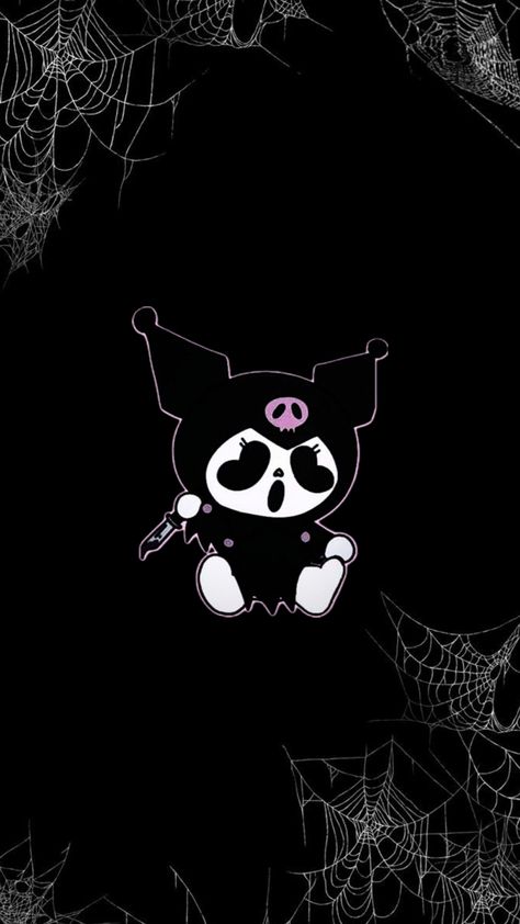 spooky sanrio / scream wallpaper Spooky Sanrio, Kuromi Wallpaper, Halloween Wallpaper Iphone Backgrounds, Halloween Wallpaper Cute, Iphone Wallpaper Classy, Scary Wallpaper, Gothic Wallpaper, Beautiful Nature Wallpaper Hd, Bunny Wallpaper