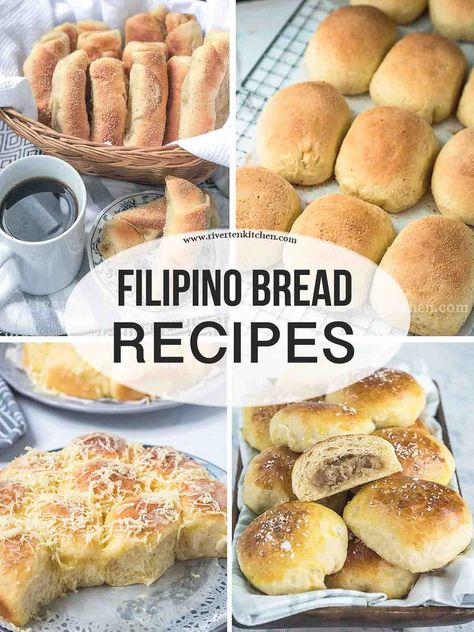 8 FAVORITE Filipino Bread Recipes Philippine Sweet Bread, Phillipines Foods, Lugaw Recipe Filipino Food, Filipino Desserts Recipes, Philippino Food Recipes, Best Pandesal Recipe, Suvie Recipes, Filipino Bread Recipe, Ensaymada Recipe