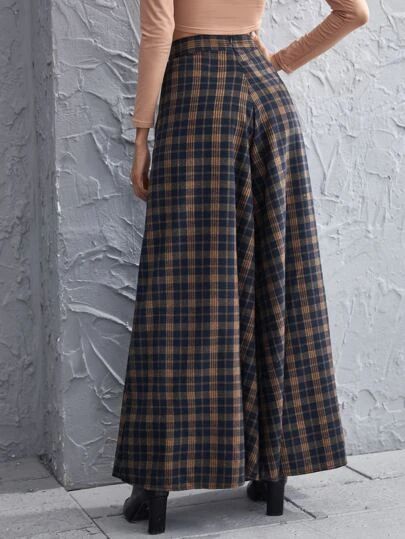 Business Outfits Women, Period Outfit, Belted Pants, Shein Style, Plaid Print, Trendy Fashion Women, Casual Denim, Plus Size Casual, Womens Plaid