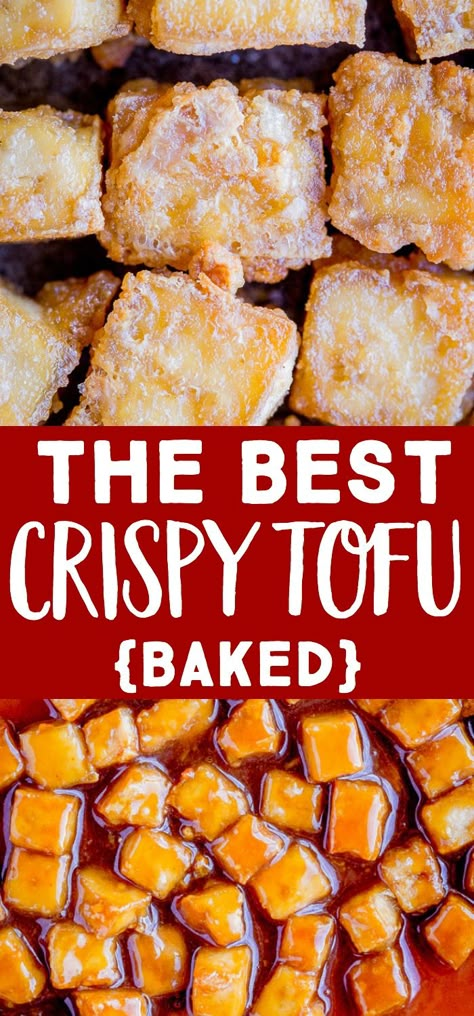 This is the BEST Crispy Tofu Recipe! It's BAKED to perfection making it a much healthier choice and perfect to use in your next stir fry or to just snack on! Made with healthy ingredients and vegan and gluten free! #crispytofu #tofurecipe #vegan #healthy Best Crispy Tofu, Best Tofu Recipes, Tofu Recipe, Baked Tofu, Crispy Tofu, Vegan And Gluten Free, Vegan Healthy, Healthy Ingredients, Tofu Recipes