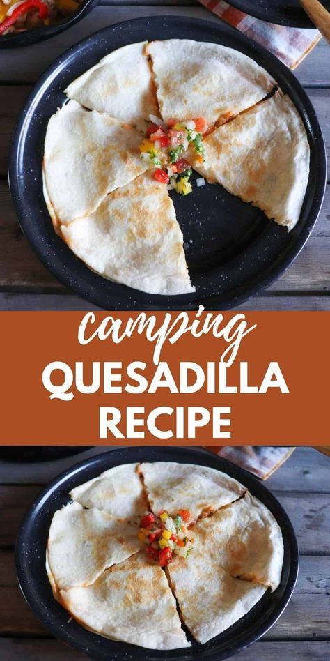 Campfire Quesadillas, Camping Quesadillas, Camping Recipes Easy, Pie Iron Recipes, Camping Lunch, Camp Meals, Camping Lifestyle, Easy Tasty Recipes, Camping Foods