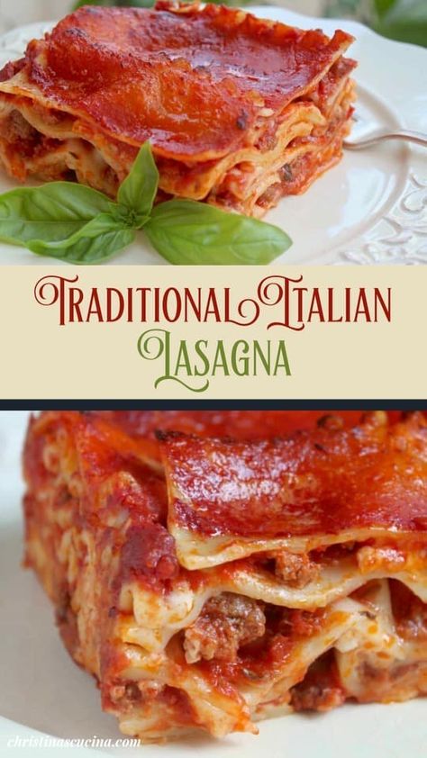 Sicilian Lasagna Recipe, American Lasagna Recipe, Authentic Lasagna Recipe, Authentic Italian Lasagna, Homemade Lasagna Recipes, Delicious Lasagna, Lasagna Recipe With Ricotta, Italian Lasagna, Best Lasagna Recipe