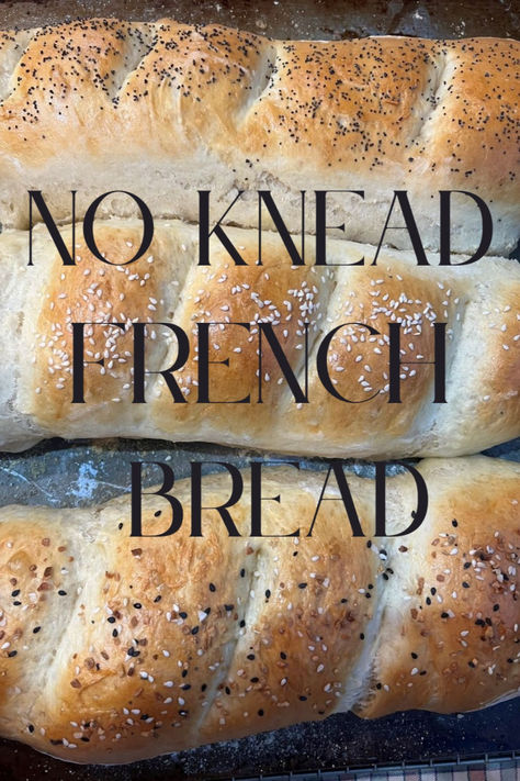 This no knead french bread is ready-to-eat in about two hours. It makes three loaves of soft delicious french bread. No Knead French Bread, Biscuit Donuts, Sourdough Bread Starter, Bread Starter, Artisan Bread Recipes, Bread Roll, No Knead, Bread Cake, Bakery Bread