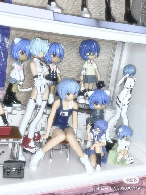 3d Figures, Neon Evangelion, Kawaii Core, Rei Ayanami, Anime Room, Anime Figurines, Figure Poses, Neon Genesis, Anime Dolls