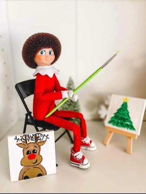 Elf On The Shelf Idea, Elf Ideas Easy, Bad Elf, Awesome Elf On The Shelf Ideas, Elf Activities, Xmas Elf, Elf Antics, Elf Fun, Christmas Parade