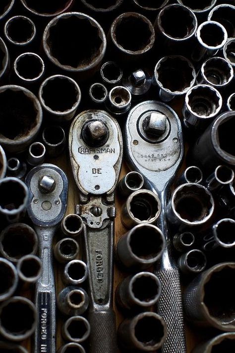 Workshop Tools, Photography Workshop, Old Tools, Garbage Disposal, Man Up, Vintage Tools, Garage Workshop, Mans World, Auto Repair