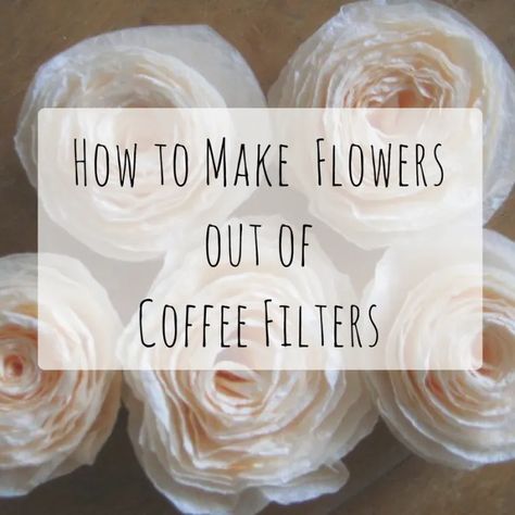 How to Make Flowers From Coffee Filters: 8 Patterns and Tips - FeltMagnet Coffee Filter Flowers Diy, Coffee Filter Roses, Coffee Filter Wreath, Money Rose, Paper Decorations Diy, Coffee Filter Crafts, Coffee Filter Flowers, Make Flowers, Paste Recipe