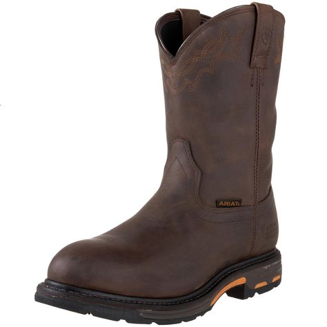 PRICES MAY VARY. ALL-WEATHER BOOTS: These all-condition western work boots are built to last, designed with Waterproof Pro technology to keep out the wet elements and snow. Wear them in any weather to keep your feet comfortable all day long. ATS MAX TECHNOLOGY: These round toe boots for men have Ariat's ATS Max platform and lightweight, cushioning EVA midsole to provide maximum torsional stability and reduce foot fatigue for proper body alignment so you can work or play all day. DURATREAD OUTSOL Thorogood Boots, Composite Toe Work Boots, All Weather Boots, Western Boots For Men, Ariat Boots, Mens Leather Boots, Rounded Toe Boots, Work Boot, Boots Women Fashion