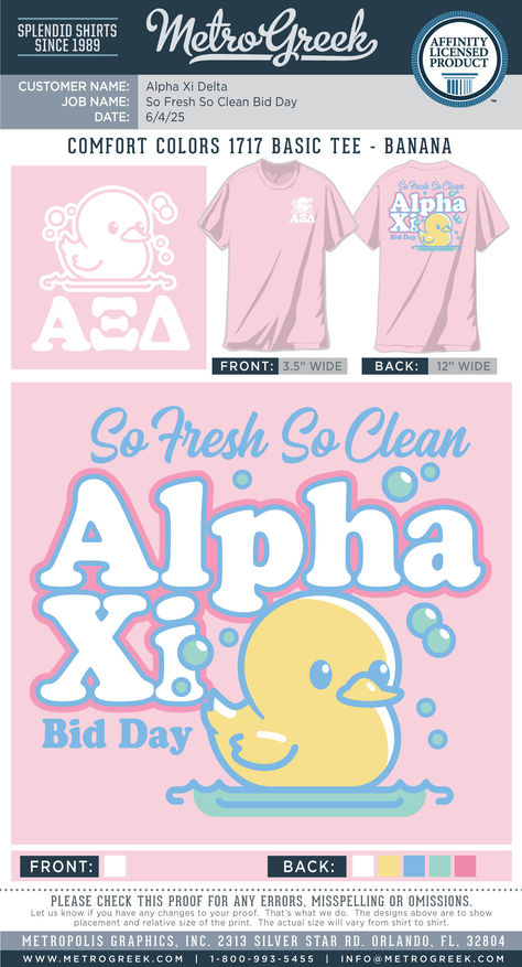 Alpha Xi Delta Shirt | So Fresh So Clean | Sorority Bid Day Shirt | Metro Greek | Custom Greek Tees | Sorority Recruitment and PR Shirts Bid Day Shirts Sorority, So Fresh So Clean, Bid Day Shirts, Sorority Bid Day, Alpha Xi Delta, Alpha Xi, Sorority Recruitment, So Fresh, Bid Day