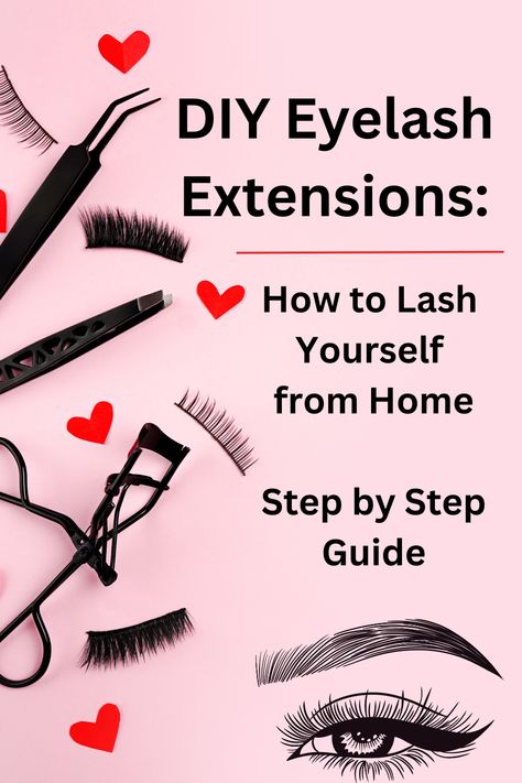 Unlock the secret to luscious, long lashes at home with our DIY eyelash extensions guide! Perfect for beginners and beauty enthusiasts alike, this step-by-step tutorial will teach you how to achieve salon-quality lashes without breaking the bank. From choosing the right type to application tips and maintenance advice, we've got you covered. Pin this guide to your beauty board for easy reference and step into a world of endless eyelash enchantment. Eyelash Extension Tutorial, Eyelash Extensions Tutorial, Lash Extensions Diy, Lashes At Home, Easy Reference, Diy Lash Extensions, Diy Eyelash Extensions, Long Lashes, Beauty Spa