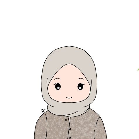 Muslimah Cartoon Art Cute, Hijab Art Drawing, Hijab Cartoon Cute, Hijab Doodle, Chibi Hijab, Islam Cartoon, Simple Face Drawing, Face Doodles, Hijab Art