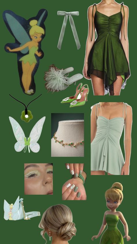 Tinkerbell Halloween Costume, Tinkerbell Outfit, Fun Halloween Outfits, Blonde Halloween Costumes, Tinkerbell Costume, Cute Group Halloween Costumes, Costume Inspo, Halloween Costumes Friends, Halloween Costume Outfits