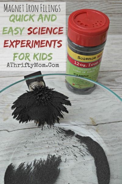 Quick and Easy Science Experiments for Kids, Iron Shavings, Magnetic Iron Filings, Iron Fillings Experiments, Iron Shavings Experiments, Superhero Science, Cloud Clay, Skittles Experiment, Easy Science Experiments For Kids, Science Fair Experiments, Iron Filings, Science Experiments Kids Elementary