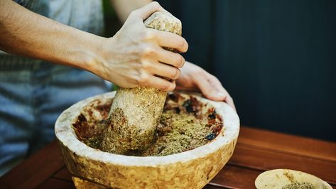 The Proper Way To Season Your Brand New Mortar And Pestle - The Takeout Fresh Spices, Fast Food Restaurant, Food Reviews, Mortar And Pestle, Take Out, Brand New