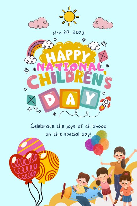 Happy Children's Day Poster Design Idea, National Childrens Day, Childrens Day Decoration Schools, Childrens Day Poster, Childrens Day Poster Design, Happy Childrens Day Poster, School Decorations Diy, Children's Day Greetings, World Children's Day