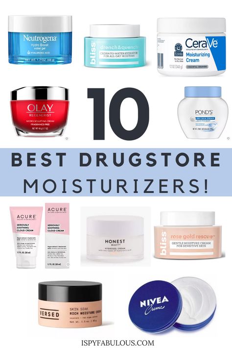 Best Drugstore Face Moisturizer, Glutathione Benefits, Best Drugstore Moisturizer, Moisturizer For Combination Skin, Drugstore Moisturizer, Acne Products, Best Night Cream, Skincare Moisturizer, Face Cream Best