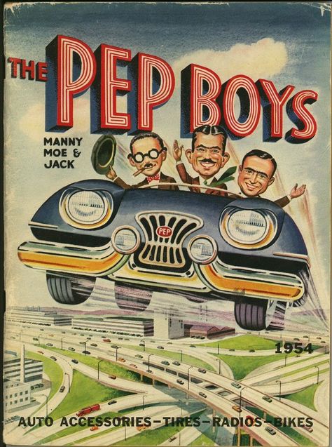 The Pep Boys Catalogue (1954) Please Respond, Pep Boys, Store Advertising, Company History, Corporate Communication, History Book, Auto Repair Shop, Garage Art, Oil Company