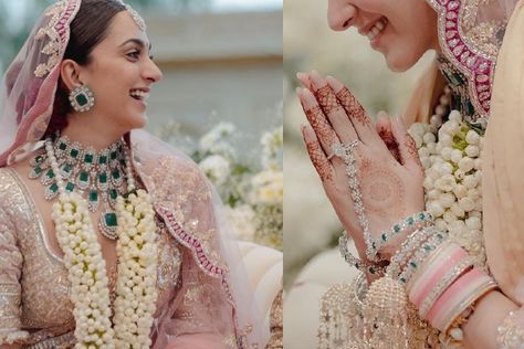 Huge Engagement Rings, Oval Shaped Engagement Rings, Celebrity Rings, Bridal Makeup Images, Wedding Dance Video, Sidharth Malhotra, Reception Look, Fancy Jewelry Necklace, Wedding Mandap