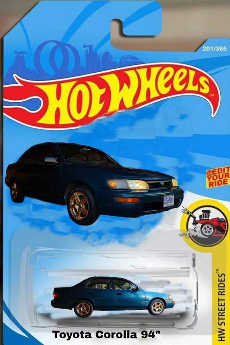 Blister Toyota Corolla 1994 hot wheels#ae100 Corolla E11, Corolla 1994, Corolla Ae101, Ae86, Car Stuff, Car Wallpapers, Toyota Corolla, Toy Collection, Anime Wallpaper