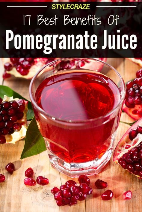 How many of you love to pick these glorious red fruits, pomegranates known for their amazing medicinal powers? Click To See More ..............@stylecraze http://www.stylecraze.com/articles/best-benefits-of-pomegranate-juice-for-skin-hair-and-health/ Pomegranate Juice Recipe, Pomegranate Juice Benefits, Nutrition Smoothies, Health Benefits Of Pomegranate, Pomegranate Drinks, Healthiest Fruits, Juice For Skin, Juice Benefits, Anti Inflammation Recipes