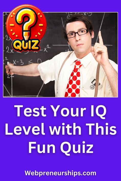 Curious about your IQ? Take this test your IQ level quiz and find out how smart you really are! Click to take the quiz now.
#TestYourIQLevelQuiz #IQLevelTest #FunQuizzes ******** | Webpreneurships Quiz | Buzzfeed Quiz | Playbuzz Quiz | Games | Interesting Quizzes | Random Questions | Silly Quizzes Iq Quizzes, Silly Quizzes, Iq Quiz, Iq Level, Hard Quiz, Iq Games, Test Your Iq, Quiz Buzzfeed, Quiz Games