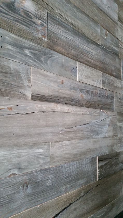 Barnwood wall Barnwood Plank Wall, Wall Planking Ideas, Bedroom Grey Walls, Whitewashing Wood, Vertical Barnwood Accent Wall, Whitewashed Pallet Wood Wall, Prefab Walls, Reclaimed Wood Wallpaper Accent Wall, Grey Family Rooms