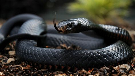 Black Mamba Black Mamba Snake, Mamba Snake, Deadly Animals, Poisonous Snakes, Snake Wallpaper, Beautiful Snakes, Snake Venom, Dangerous Animals, Reptile Snakes