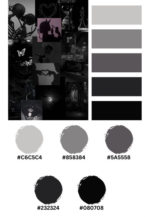 Black Color Palette Hex Codes, Goth Color Palette Hex Code, Dark Hex Codes, Apple Calendar Hex Codes, Purple Hex Code Palette, Canva Color Palette Codes Blue, Emo Color Palette, Discord Color Codes, Black Color Palette Colour Schemes